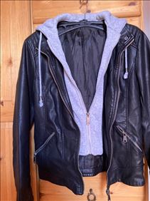 Abbildung: Jacke Leder Optik mit Sweat 
