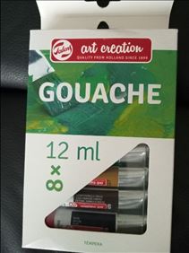 Abbildung: Unbenutzt.Royal Talens Art Creation Gouache-Set 8x 12 ml