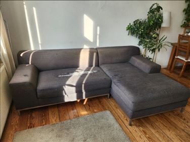 Abbildung: 3er-Sofa mit Récamiere