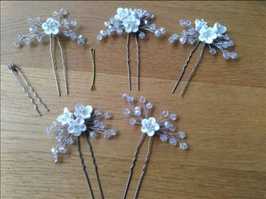 Abbildung: 5 Haarstecker für Hochzeitsfrisur