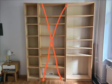 Abbildung: Billy-Regale 80cm und 40cm breit