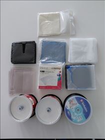 Abbildung: DVD/CD Rohlinge + Hüllen