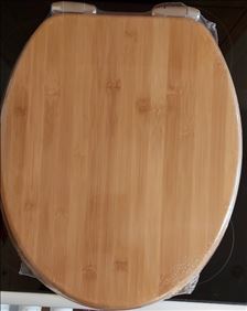 Abbildung: NEU Bambus-Klobrille Absenkautomatik Montage von oben!