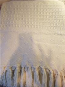 Abbildung: Große Zierdecke, Doppelbettbettdecke creme 220cm x 280cm