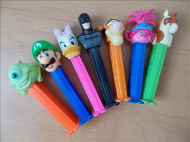 Abbildung: Tausche 7 PEZ-Bonbonspender gegen 1x Hand-Geschirrspülmittel