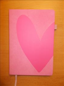 Abbildung: Be my valentine....Kladde mit linierten Seiten DIN-A-5