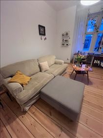 Abbildung: Sofa 3 Sitzer mit Hocker, Ikea Ekeskog, Cord