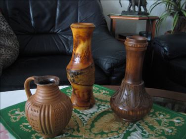 Abbildung: 3 Artikel aus Familien-Nachlass, Holz u.a. Material