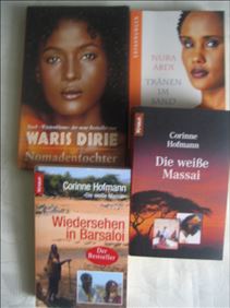 Abbildung: 4 Bücher Biografien Afrika, teils ungelesen