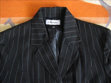 Abbildung: Stretch-Nadelstreifen-Blazer Gr. 34 Oktavia, waschbar