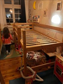 Abbildung: Vollholz Hochbett 90 x 200cm