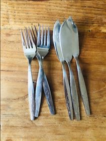 Abbildung: Fischbesteck mit Gravur