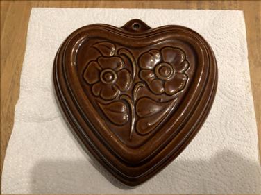 Abbildung: Kliene Vitange Keramik-Herz-Backform, Pudding-Form