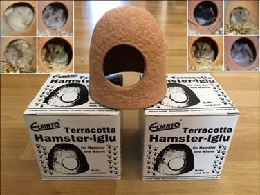 Abbildung: Terracotta-Iglu für Zwerghamster oder Mäuse, 9 cm, NEU in OV