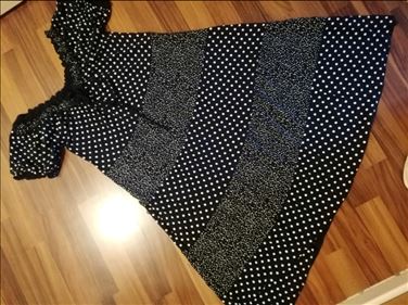 Abbildung: 1 Kleid blauton art vintag leichter stoff gr. 44 46 