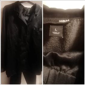 Abbildung: Schlafanzug Glanz Jacke Hose  L 