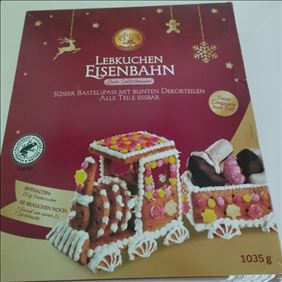 Abbildung: Lebkuchen Eisenbahn zum basteln 