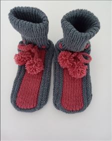 Abbildung: Stricksocken mit Schleife, Gr, 41/42