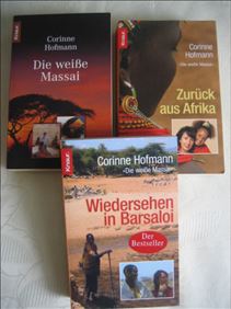 Abbildung: 3 Bücher Corinne Hofmann, Biografie Afrika