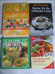 Abbildung: 4 Bücher, Trennkost, Kochen u.a.