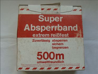 Abbildung: 500 m Absperrband weiß rot