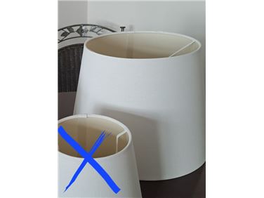 Abbildung: Ikea Lampenschirm (beige, 24 cm, Skottorp?)