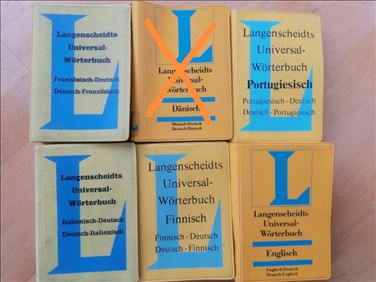 Abbildung: 5 Taschenwörterbücher Langenscheidt