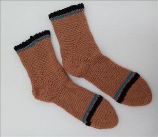 Abbildung: Häkelsocken, Gr, 41/42, neu und ungetragen 