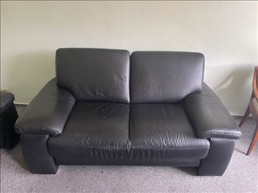 Abbildung: Echt-Leder-Couch Set (2er und 3er)