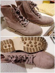 Abbildung: Stiefeletten Wildleder  braun Gr 38 1 2 mal probiert